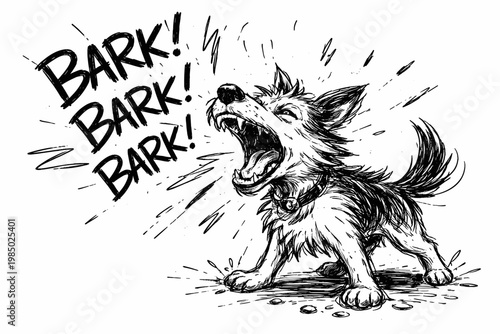 Vector sketch imperfect simple messy loudly icon image generation barking expressive doodle