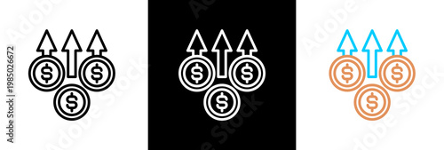 Inflation on white and black background