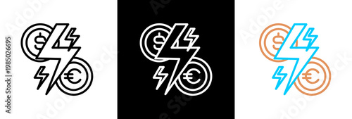 Conflict on white and black background