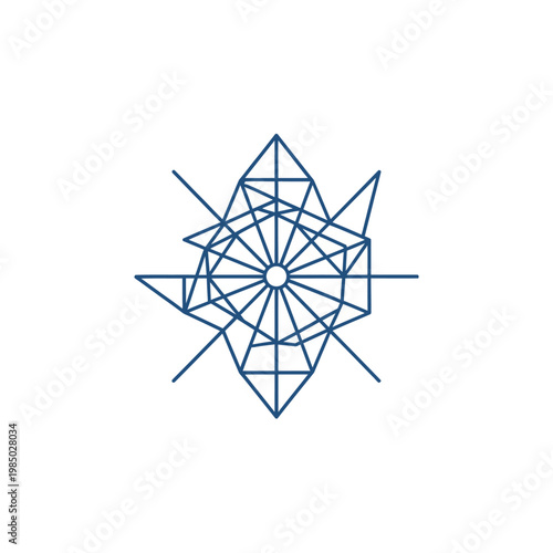 Geometric Starburst Abstract Design.