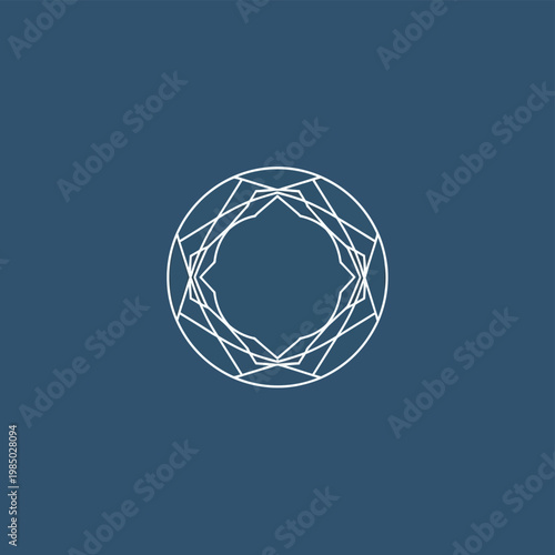 Geometric Diamond Shape Abstract Design.