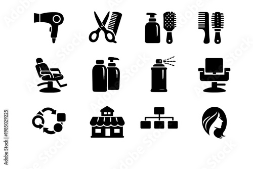 Icon vector fill bottle generation hair simple workflow image symbol brush diagram