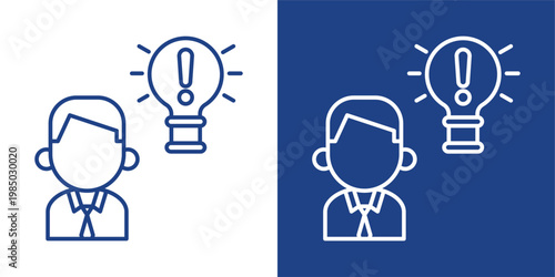 Problem Blue And White Icon Style Collection