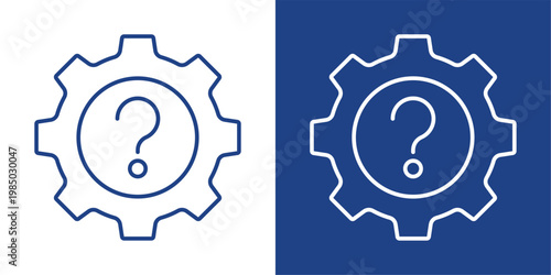 Uncertainty Blue And White Icon Style Collection