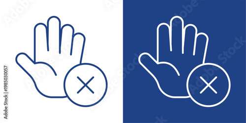 Decline Blue And White Icon Style Collection