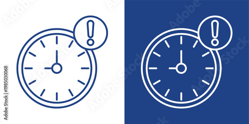 Delay Blue And White Icon Style Collection