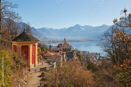 Mountain view from hillside