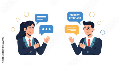 A virtual team celebrates with positive feedback and discussion