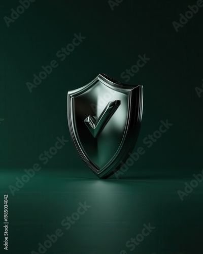 Cybersecurity checkmark shield icon