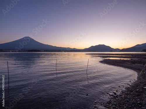 Mount Fuji at Sunset in December