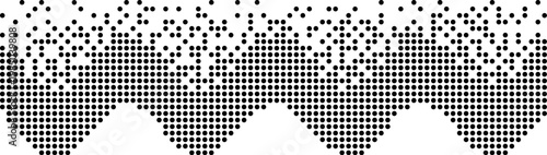 Halftone Grid Disintegrating Wave Pattern