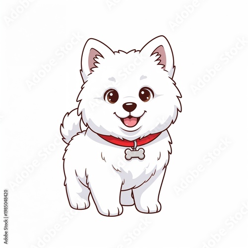 Dog in white background 