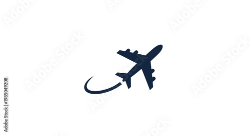 Airplane icon graphic, travel concept, air transport symbol, clean design