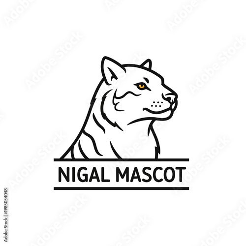Nigal Mascot Logo Design Featuring a Fierce Tiger Head.