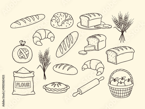 Hand drawn doodle vector set design  high quality collection illustration