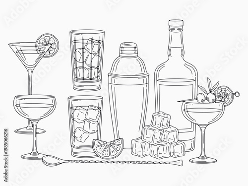 Hand drawn doodle vector set design  high quality collection illustration