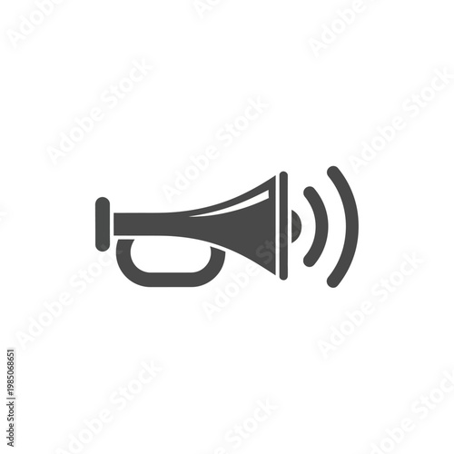 Announcing a vibrant new era of sound with a classic horn symbol, amplifying your message and capturing attention