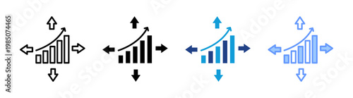 Expansion icon set multiple style collection