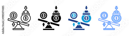 Leverage icon set multiple style collection