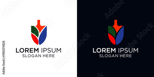 Scope with nature logo design, colorful twist, paired with a text placeholder for your brand's slogan, perfect for businesses seeking a fresh, professional look