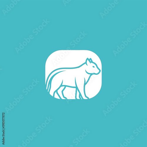 Minimalist Line Art Illustration of a Tasmanian Devil.