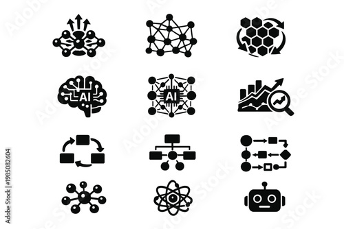 Icons vector simple symbol diagram generation depicting behavior image adaptive icon complex