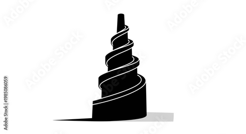 Black spiral shaped sweet dessert pastry.