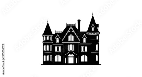 Large Gothic Style House Building.