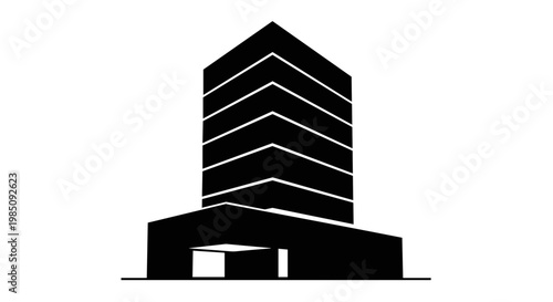 Modern Office Building Corporate Skyscraper.