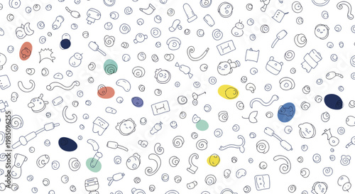 Colorful candies scattered on a white surface.