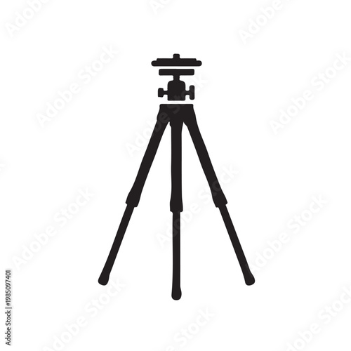 Camera tripod icon illustrated on background