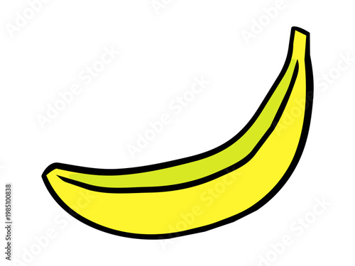 バナナの手描きフルーツイラスト