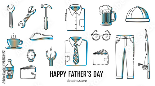 Happy father's day tools apparel gifts for dad celebrating fatherhood