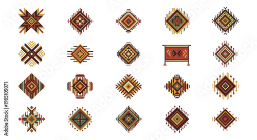 Collection of traditional tribal rug patterns and designs, showcasing rich cultural heritage.