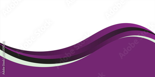 Abstract Dark Purple Background with Elegant Wavy Layers and Modern Minimalist Curves eps 10