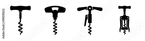 Collection of vintage wine openers and corkscrews for barware enthusiasts and wine lovers alike