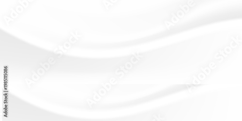 White gray satin texture that is white silver fabric silk panorama background with beautiful soft blur