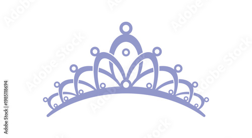 Elegant Lavender Tiara Icon - Royal Crown Symbol