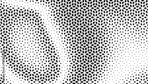 Geometric tiles pattern diamond grid on a white background. Seamless fade out hipster fashion Design pattern. Hexagon halftone Effect Business Background. T shirt Triangle pattern.