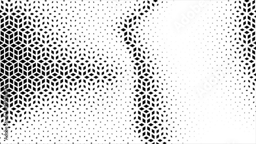 Geometric tiles pattern diamond grid on a white background. Seamless fade out hipster fashion Design pattern. Hexagon halftone Effect Business Background. T shirt Triangle pattern.