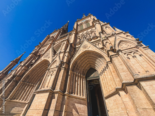Neogothic architecture of the Lujan Basilica