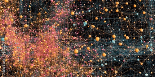 AI Dataset concept with glitch art 