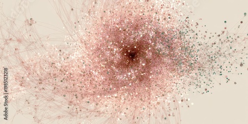 AI Dataset concept with glitch art 