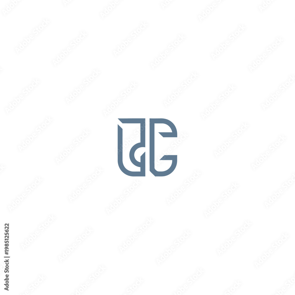Obraz premium Modern abstract logo design with interlocking letters.