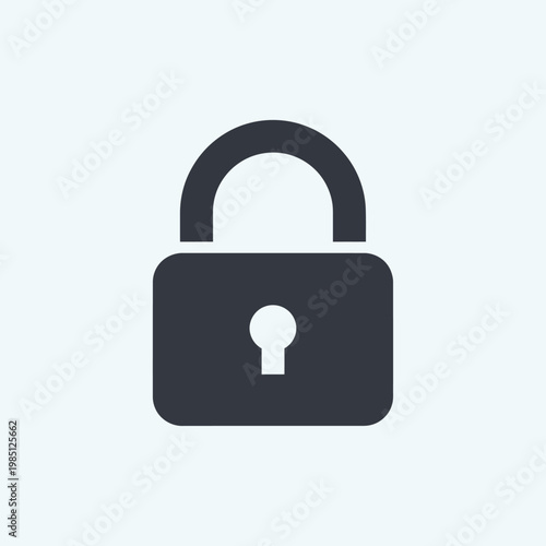 Simple Dark Gray Padlock Icon on Light Background. Free Download Simple Dark Gray Padlock Icon on Light Background. - GFXLoad
