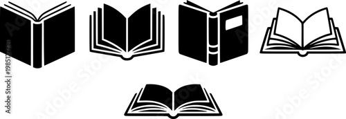 open book icon silhouette vector designs. Editable Strokes
vector silhouette illustration isolated on white background 
