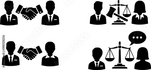 Mediator icon
vector silhouette illustration isolated on white background 