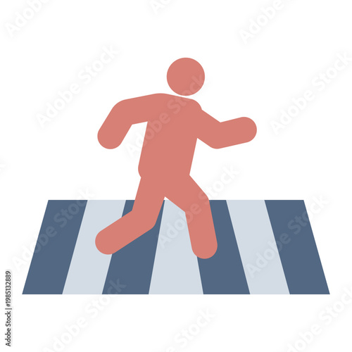 crosswalk flat icon. pedestrian path. road safety. street walking.
