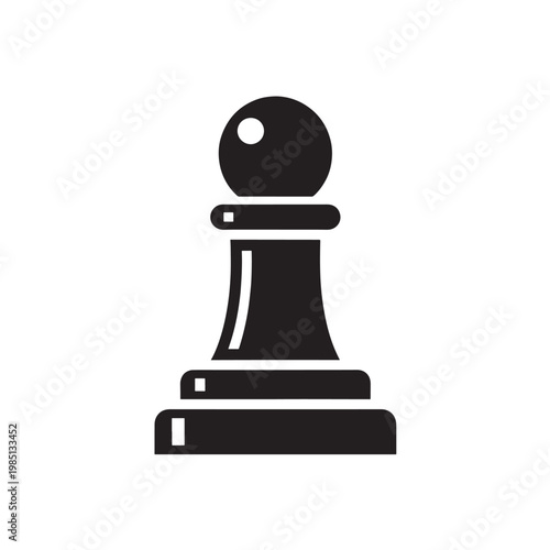 Chess Pawn Standing Alone Isolated on Transparent Background for Strategy, Leadership and Business Planning Concepts
