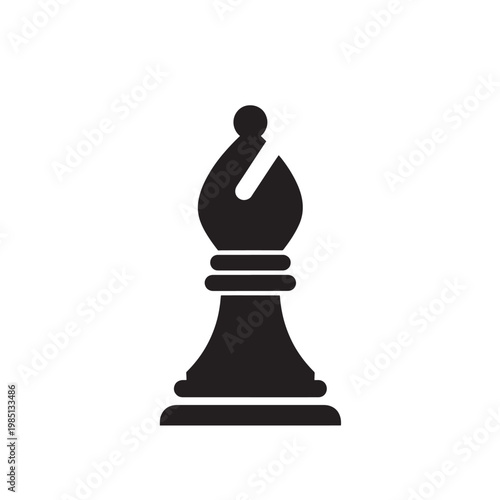 Chess Pawn Icon Black Silhouette for Strategy, Leadership, Planning and Board Game Concepts Transparent Background